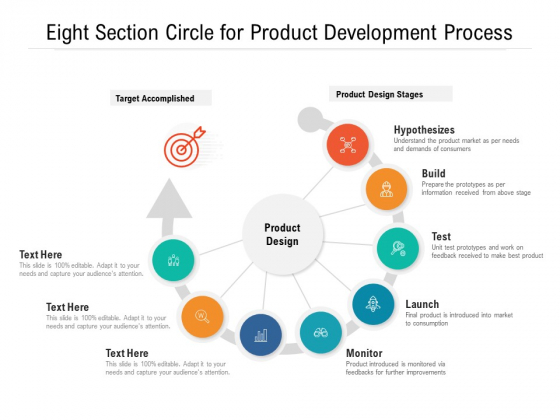 Eight Section Circle For Product Development Process Ppt PowerPoint Presentation File Clipart Images PDF