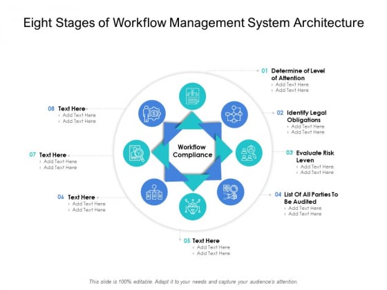 Eight Stages Of Workflow Management System Architecture Ppt PowerPoint Presentation Slides Icons PDF