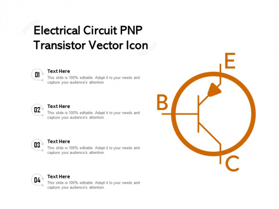 Electrical Circuit PNP Transistor Vector Icon Ppt PowerPoint Presentation Summary Vector