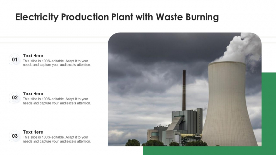 Electricity Production Plant With Waste Burning Ppt PowerPoint Presentation Gallery Layout PDF