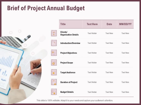 Elements Brief Of Project Annual Budget Ppt Pictures Graphic Images PDF Elements Brief Of Project Annual Budget Ppt Pictures Graphic Images PDF