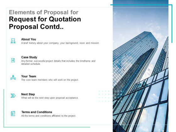 Elements Of Proposal For Request For Quotation Proposal Contd Ppt PowerPoint Presentation Summary Outline Elements Of Proposal For Request For Quotation Proposal Contd Ppt PowerPoint Presentation Summary Outline