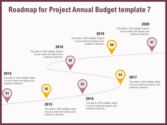 Elements Roadmap For Project Annual Budget 2014 To 2020 Ppt Diagram Templates PDF Elements Roadmap For Project Annual Budget 2014 To 2020 Ppt Diagram Templates PDF