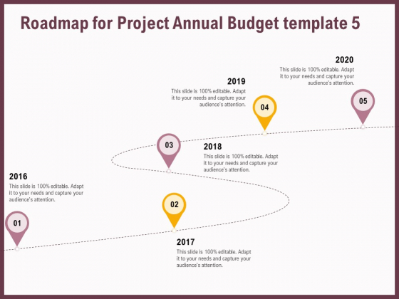 Elements Roadmap For Project Annual Budget 2016 To 2020 Ppt Layouts Background Designs PDF Elements Roadmap For Project Annual Budget 2016 To 2020 Ppt Layouts Background Designs PDF