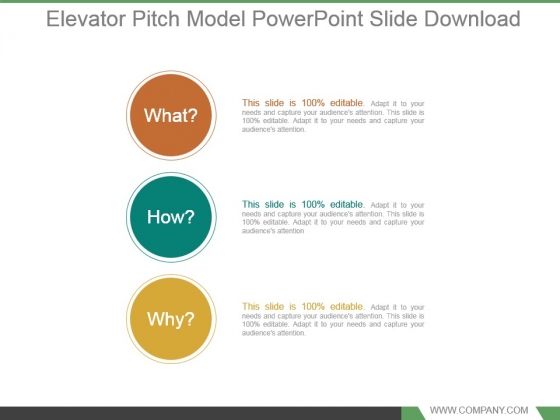 Elevator Pitch Model Powerpoint Slide Download