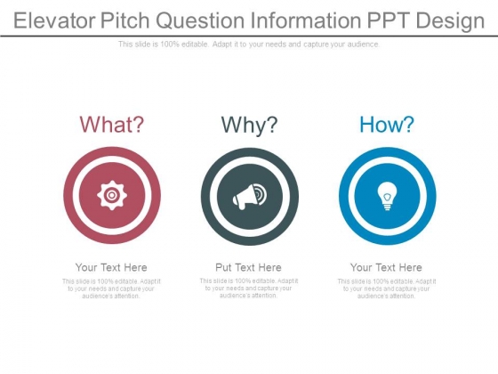 Elevator Pitch Question Information Ppt Design Elevator Pitch Question Information Ppt Design