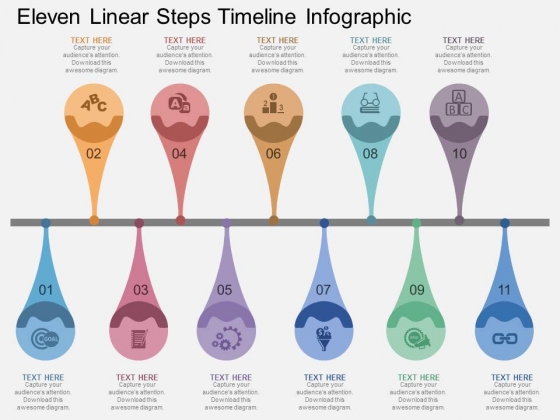 Eleven Linear Steps Timeline Infographic Powerpoint Template Eleven Linear Steps Timeline Infographic Powerpoint Template