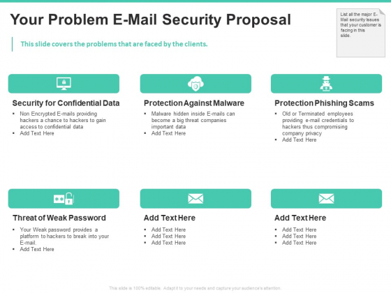 Email Security Encryption And Data Loss Prevention Your Problem E Mail Security Proposal Rules PDF