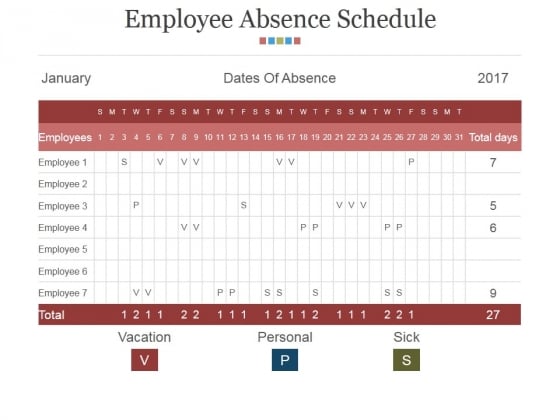 employee absence schedule