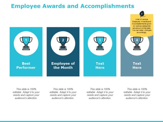 Employee Awards And Accomplishments Ppt PowerPoint Presentation Show Background Images