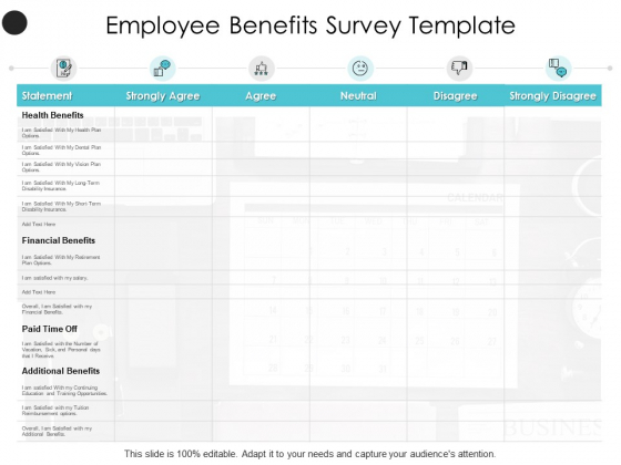employee benefits survey template paid ppt powerpoint survey presentation template