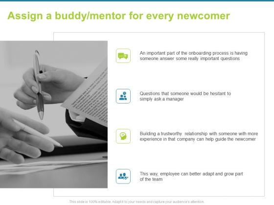 Employee Engagement Activities Company Success Assign A Buddy Mentor For Every Newcomer Introduction PDF Employee Engagement Activities Company Success Assign A Buddy Mentor For Every Newcomer Introduction PDF