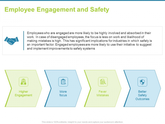 Employee Engagement Activities Company Success Employee Engagement And Safety Elements PDF