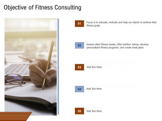Employee Health And Fitness Program Objective Of Fitness Consulting Summary PDF
