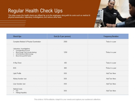 Employee Health And Fitness Program Regular Health Check Ups Summary PDF Employee Health And Fitness Program Regular Health Check Ups Summary PDF