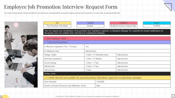 Employee Job Promotion Interview Request Form Elements PDF Employee Job Promotion Interview Request Form Elements PDF