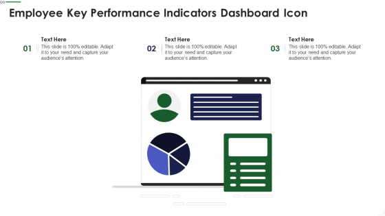 Employee Key Performance Indicators Dashboard Icon Designs PDF