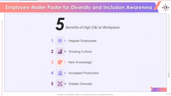 Employee Mailer Poster For Diversity And Inclusion Awareness Training Ppt Employee Mailer Poster For Diversity And Inclusion Awareness Training Ppt