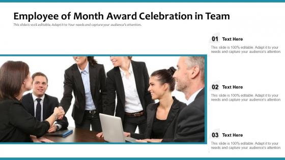 Employee Of Month Award Celebration In Team Ppt PowerPoint Presentation File Visuals PDF