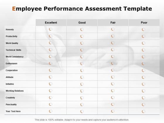 Employee Performance Assessment Template Ppt PowerPoint Presentation Inspiration Outfit Employee Performance Assessment Template Ppt PowerPoint Presentation Inspiration Outfit