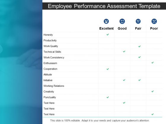 Employee Performance Assessment Template Technical Skills Ppt PowerPoint Presentation Professional Design Templates