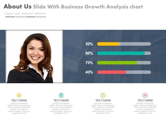 Employee Photo With Percentage Bars Powerpoint Slides Employee Photo With Percentage Bars Powerpoint Slides