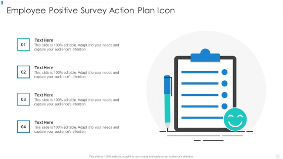 Employee Positive Survey Action Plan Icon Sample PDF