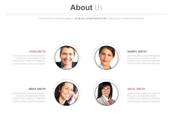 Employee Profile For Company About Us Page Powerpoint Slides Employee Profile For Company About Us Page Powerpoint Slides
