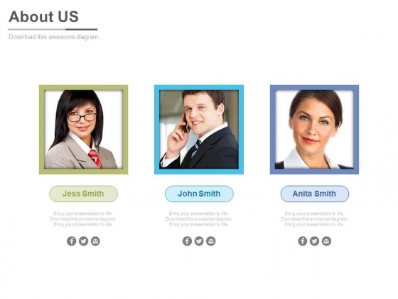 Employee Profiles For About Us Page Powerpoint Slides Employee Profiles For About Us Page Powerpoint Slides