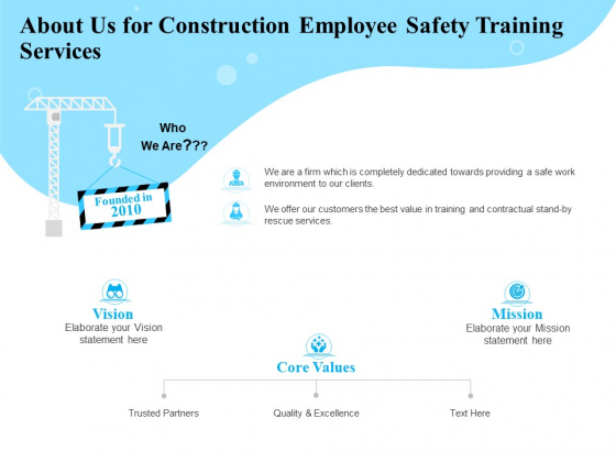 Employee Safety Health Training Program About Us For Construction Employee Safety Services Clipart PDF