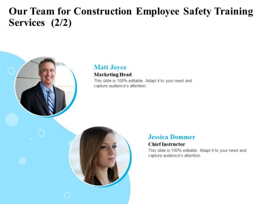 Employee Safety Health Training Program Our Team For Construction Employee Safety Services Background PDF Employee Safety Health Training Program Our Team For Construction Employee Safety Services Background PDF