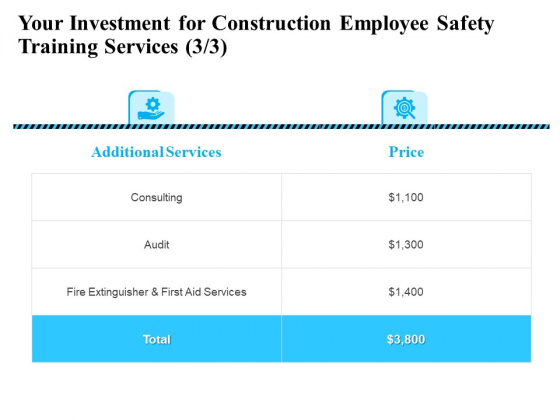 Employee Safety Health Training Program Your Investment For Construction Training Services Elements PDF Employee Safety Health Training Program Your Investment For Construction Training Services Elements PDF
