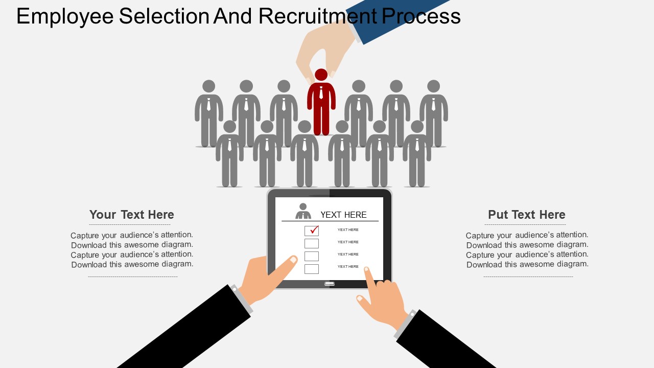 Employee Selection And Recruitment Process Powerpoint Template