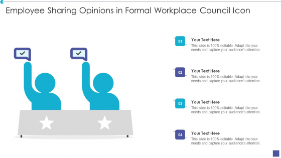 Employee Sharing Opinions In Formal Workplace Council Icon Rules PDF