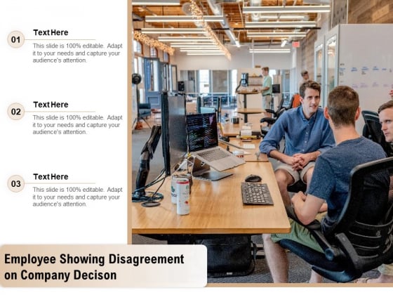 Employee Showing Disagreement On Company Decison Ppt PowerPoint Presentation Model Summary PDF Employee Showing Disagreement On Company Decison Ppt PowerPoint Presentation Model Summary PDF