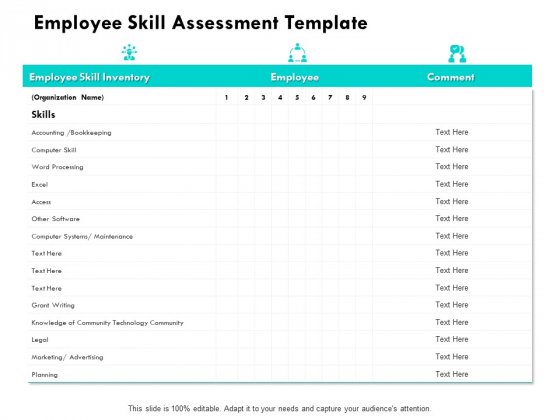 Employee Skill Assessment Template Ppt PowerPoint Presentation Ideas Graphics Design