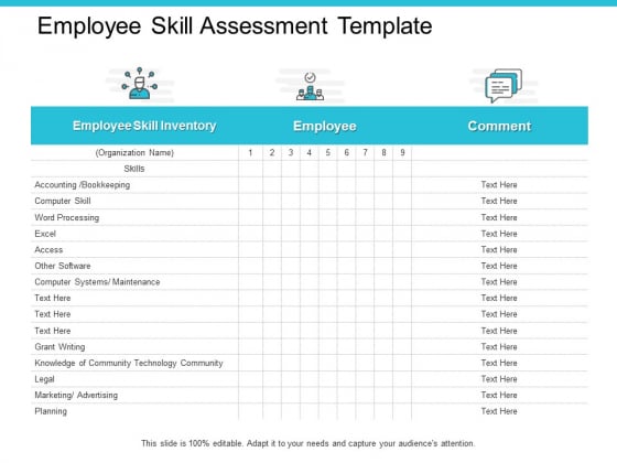 employee skill assessment template ppt powerpoint employee skill assessment template