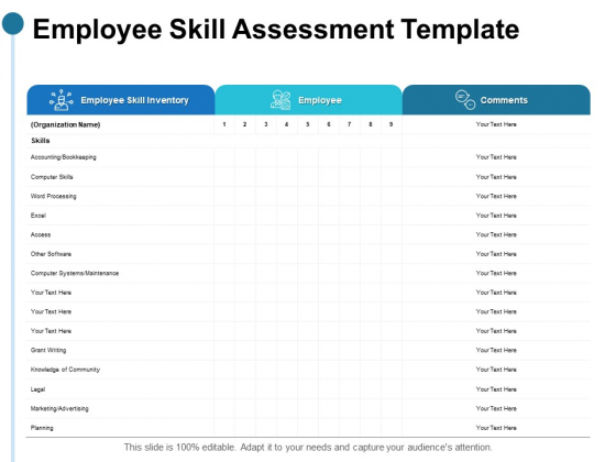 Employee Skill Assessment Template Ppt PowerPoint Presentation Portfolio Samples