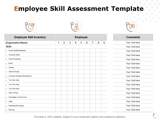 Employee Skill Assessment Template Ppt PowerPoint Presentation Slides Graphics Tutorials Employee Skill Assessment Template Ppt PowerPoint Presentation Slides Graphics Tutorials