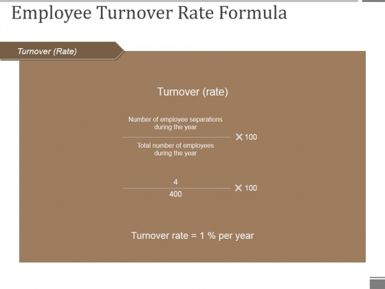 Employee Turnover Rate Formula Ppt PowerPoint Presentation Pictures Aids