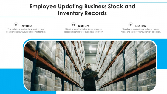 Employee Updating Business Stock And Inventory Records Ppt PowerPoint Presentation File Portrait PDF