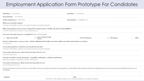 Employment Application Form Prototype For Candidates Pictures PDF Employment Application Form Prototype For Candidates Pictures PDF
