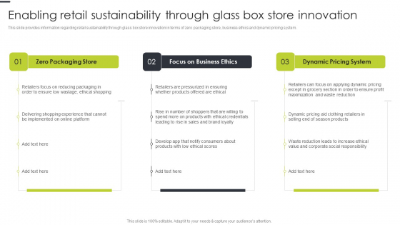 Enabling Retail Sustainability Through Glass Box Store Innovation Structure PDF Enabling Retail Sustainability Through Glass Box Store Innovation Structure PDF