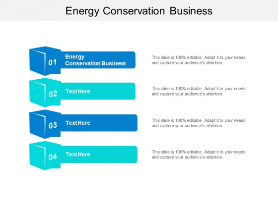 Energy Conservation Business Ppt PowerPoint Presentation Gallery Icons Cpb