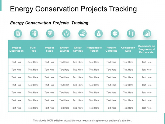 Energy Conservation Projects Tracking Ppt PowerPoint Presentation Layouts Graphics Example Energy Conservation Projects Tracking Ppt PowerPoint Presentation Layouts Graphics Example