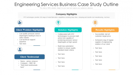 Engineering Services Business Case Study Outline Ppt Show Graphics Design PDF Engineering Services Business Case Study Outline Ppt Show Graphics Design PDF