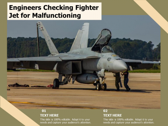Engineers Checking Fighter Jet For Malfunctioning Ppt PowerPoint Presentation Show Template PDF