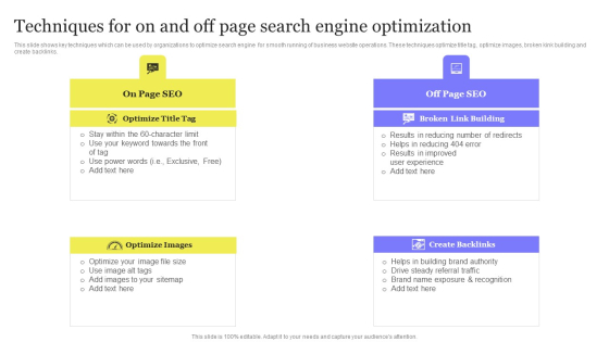 Enhancing Digital Visibility Using SEO Content Strategy Techniques For On And Off Page Search Engine Graphics PDF