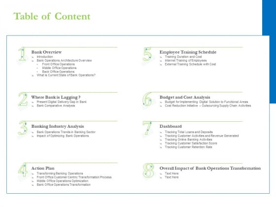 Enhancing Financial Institution Operations Table Of Content Information PDF Enhancing Financial Institution Operations Table Of Content Information PDF