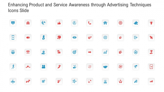 Enhancing Product And Service Awareness Through Advertising Techniques Icons Slide Portrait PDF Enhancing Product And Service Awareness Through Advertising Techniques Icons Slide Portrait PDF